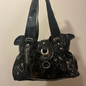 Black patent leather bag
